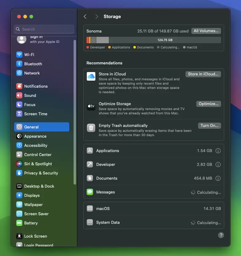 Optimize and Clean Up Storage on macOS