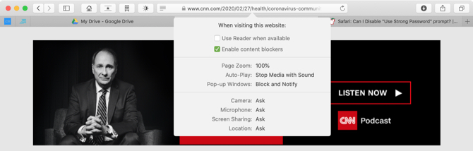 Personalize Pages In Safari