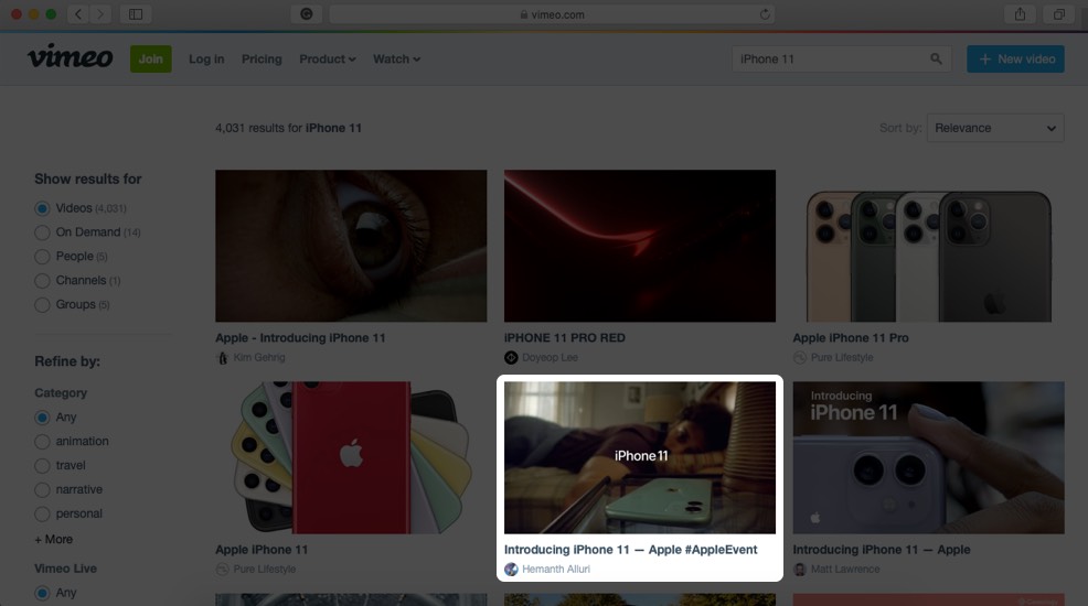 Play Video in Safari on Mac