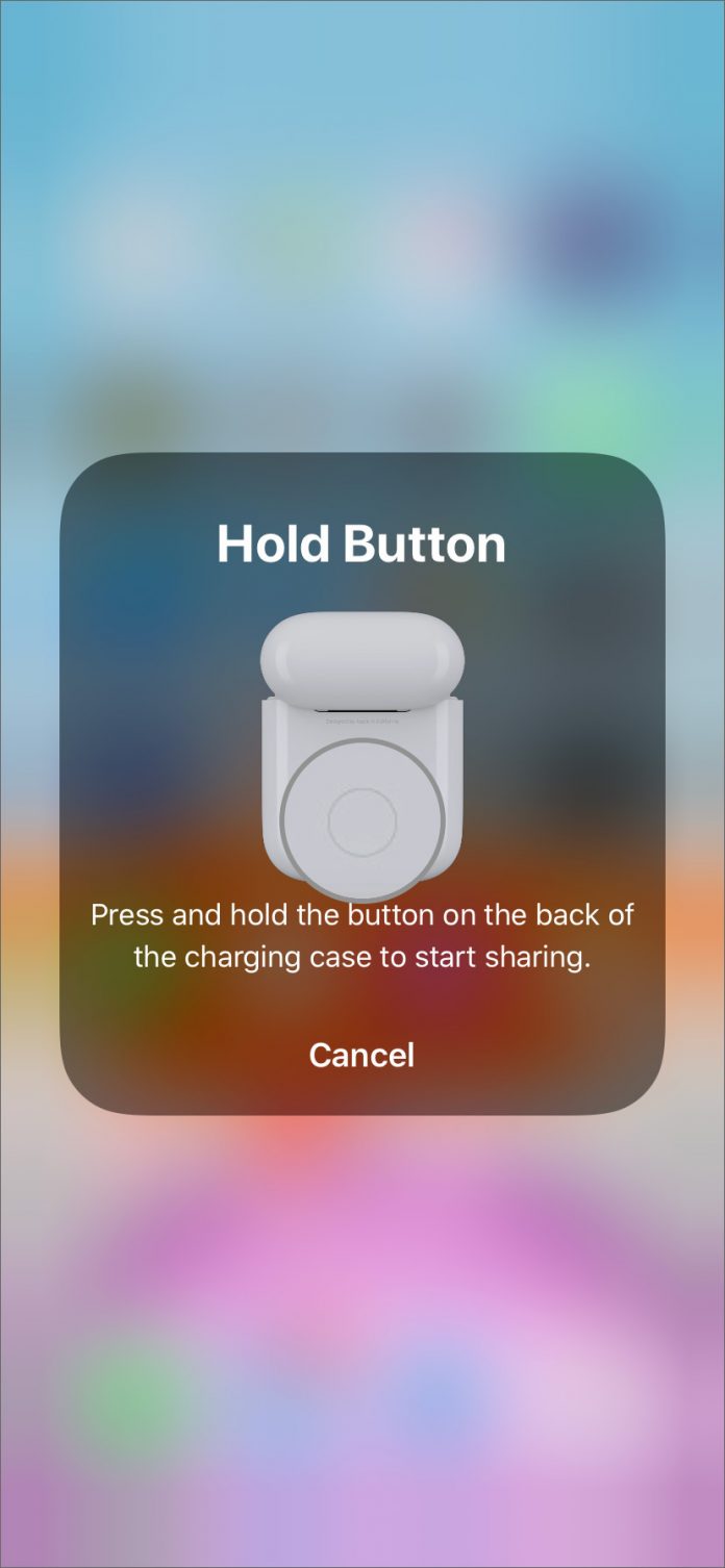 Press and Hold Power Button of Case to Pair Second AirPods with iOS 13 Device