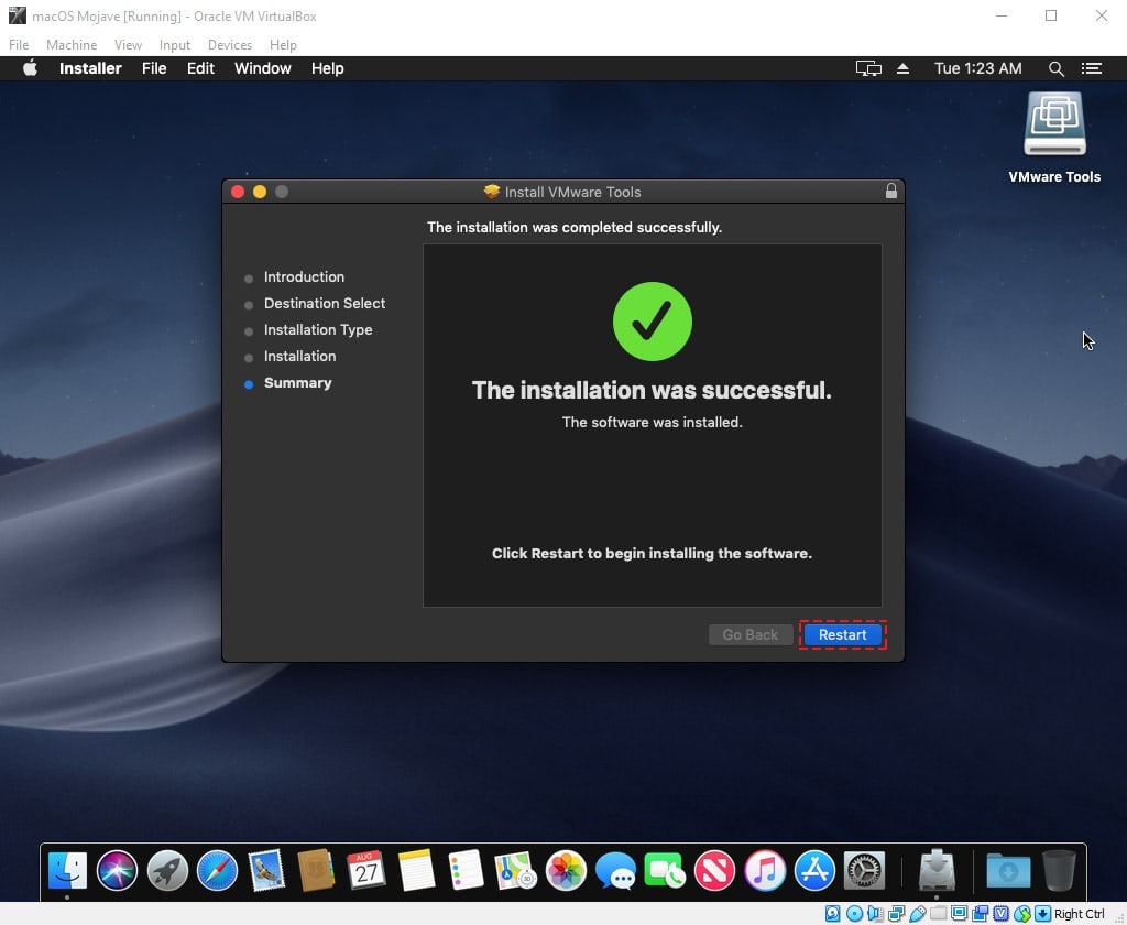 Restart your Virtual Machine