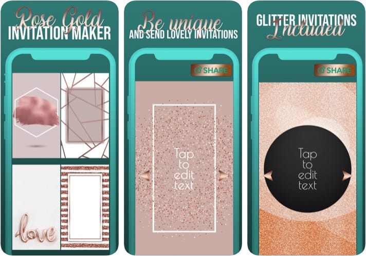 Rose Gold Invitation Maker