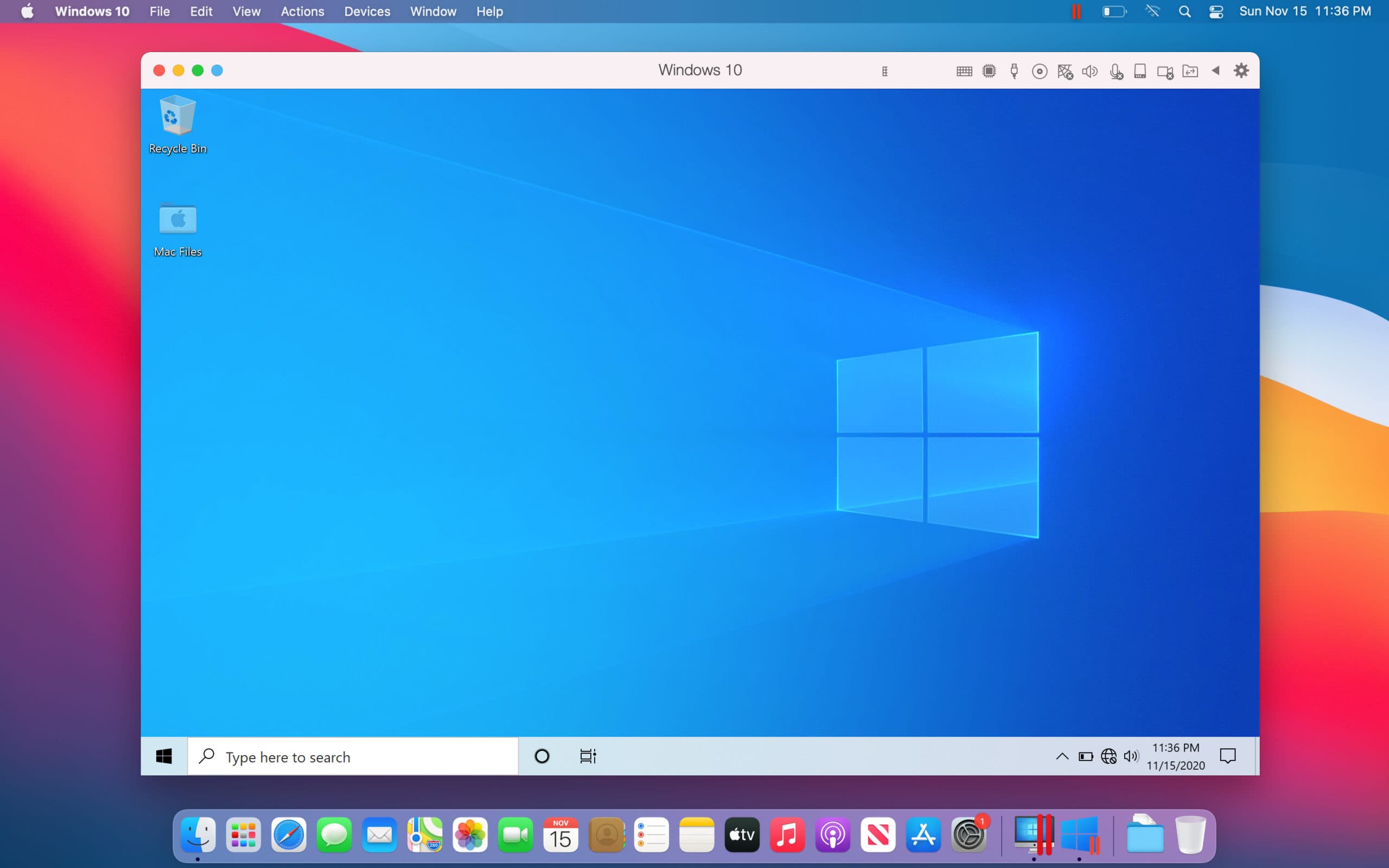 Run Virtual Machine with Parallels Desktop