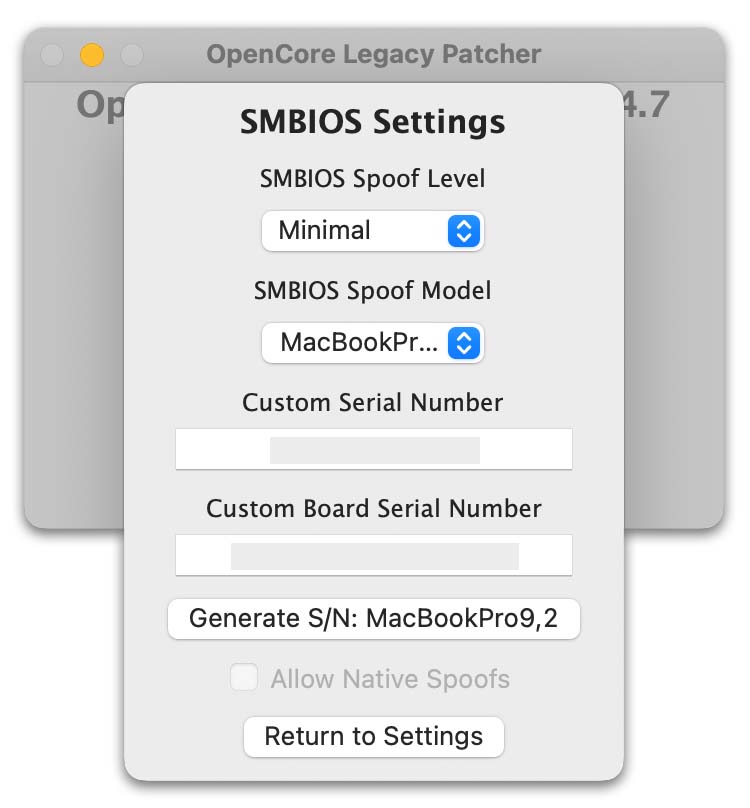 SMBIOS Settings