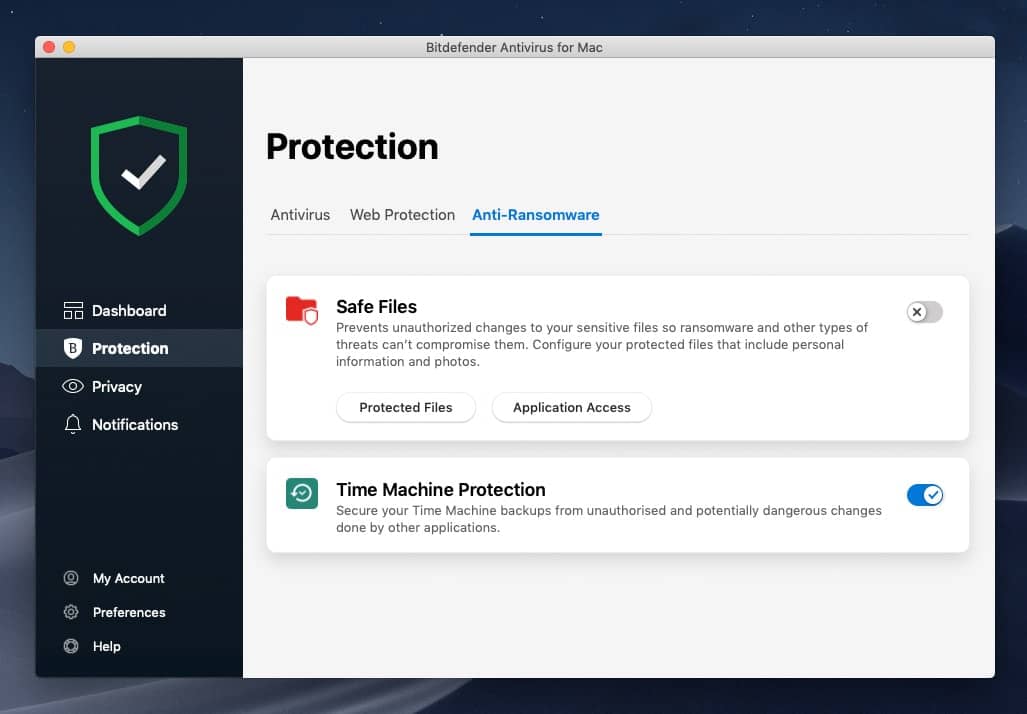Safe Files and Time Machine Protection