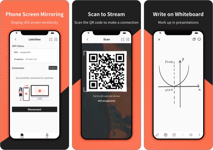 Screen Mirroring - LetsView iPhone and iPad App Screenshot