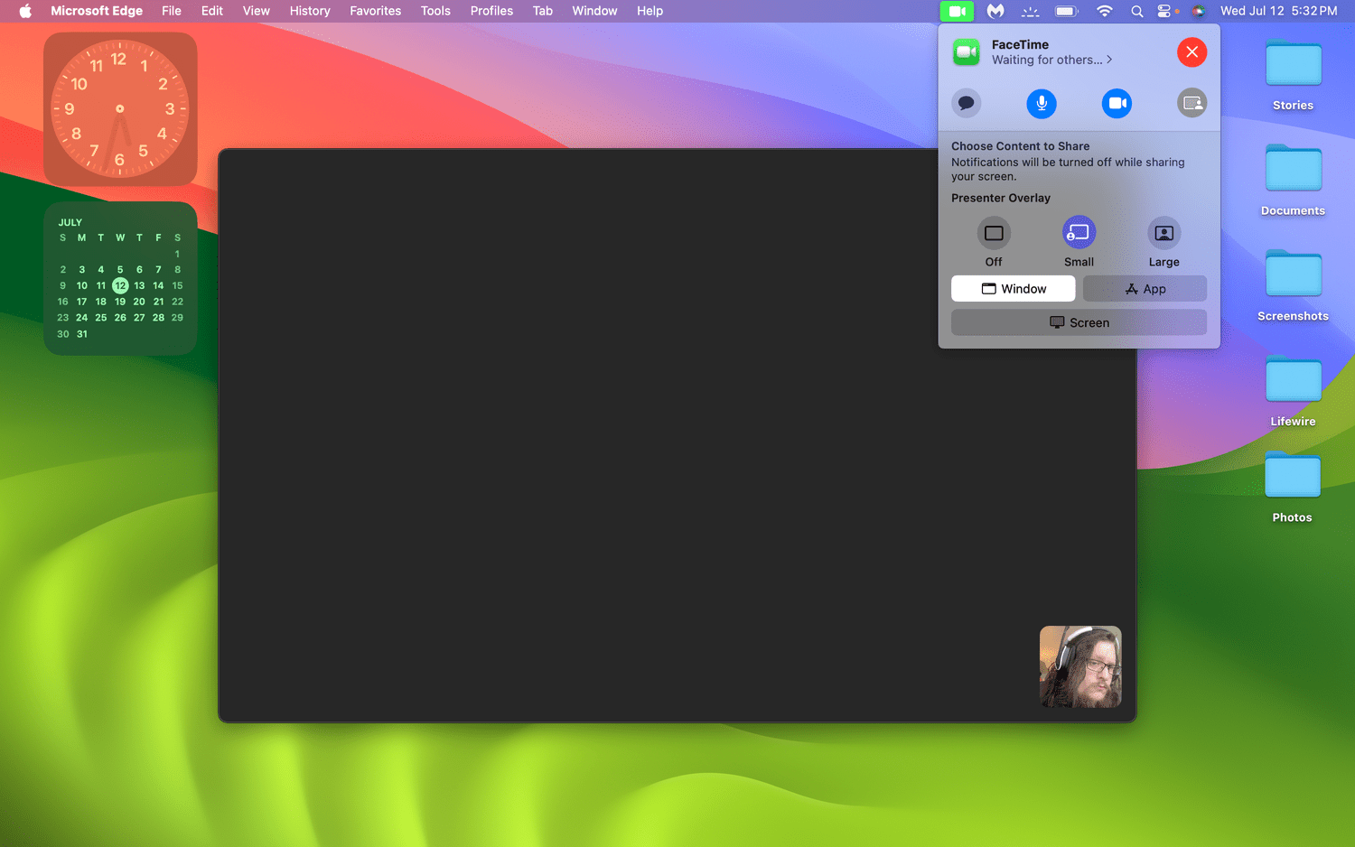 Presenter Overlay in macOS Sonoma