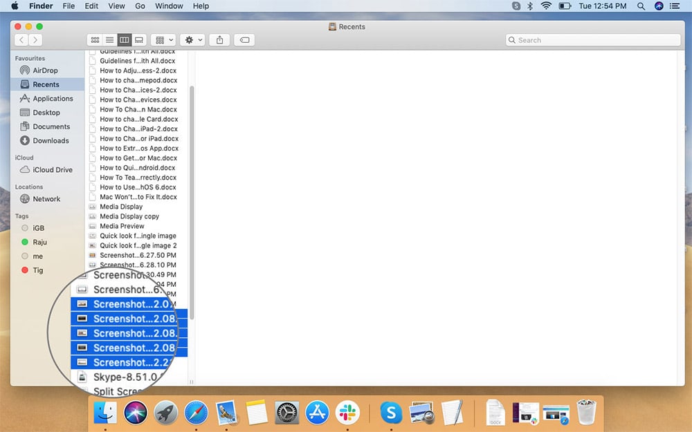 Select Multiple Files to View in Quick Look on Mac Finder