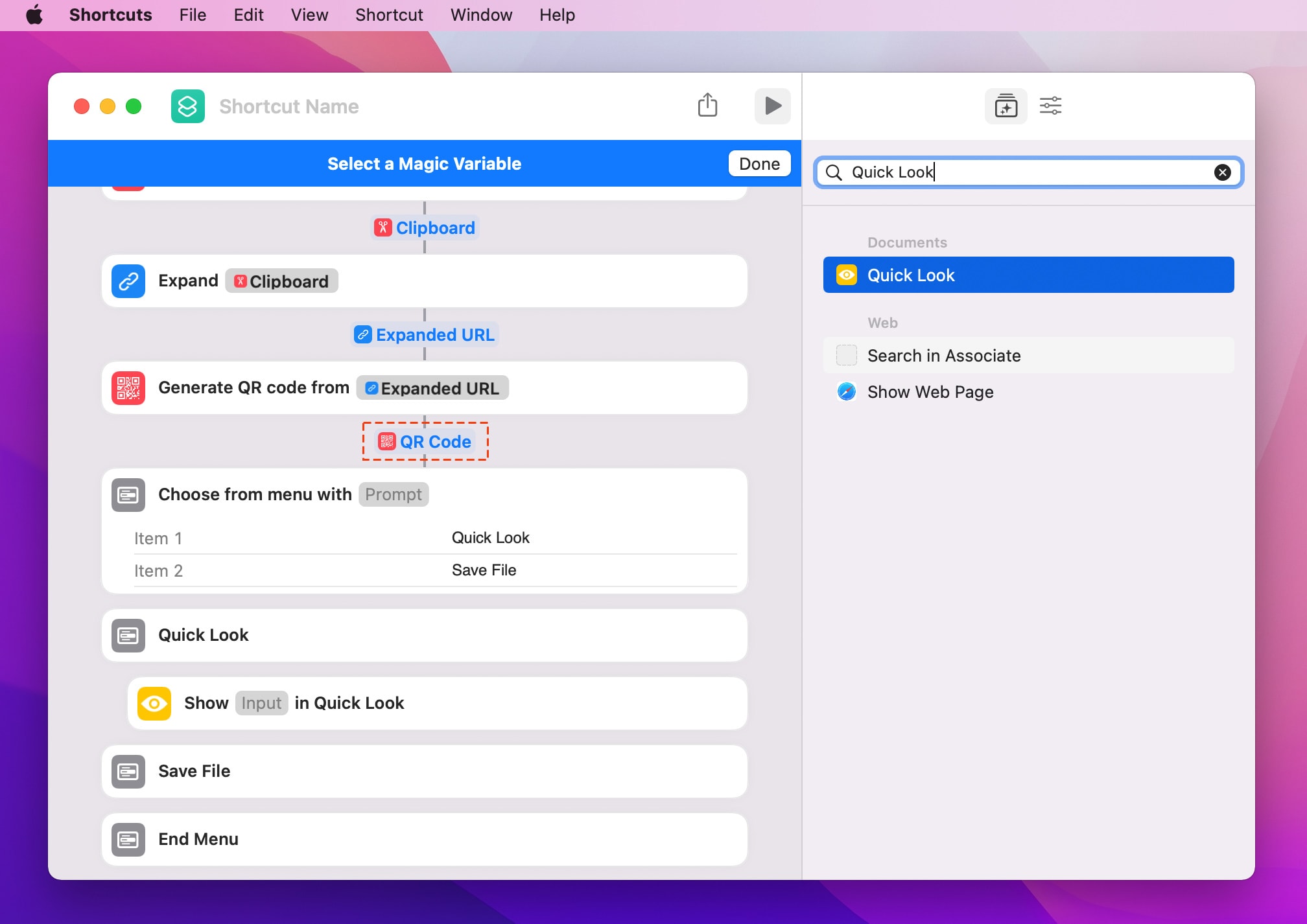 Select a Magic Variable