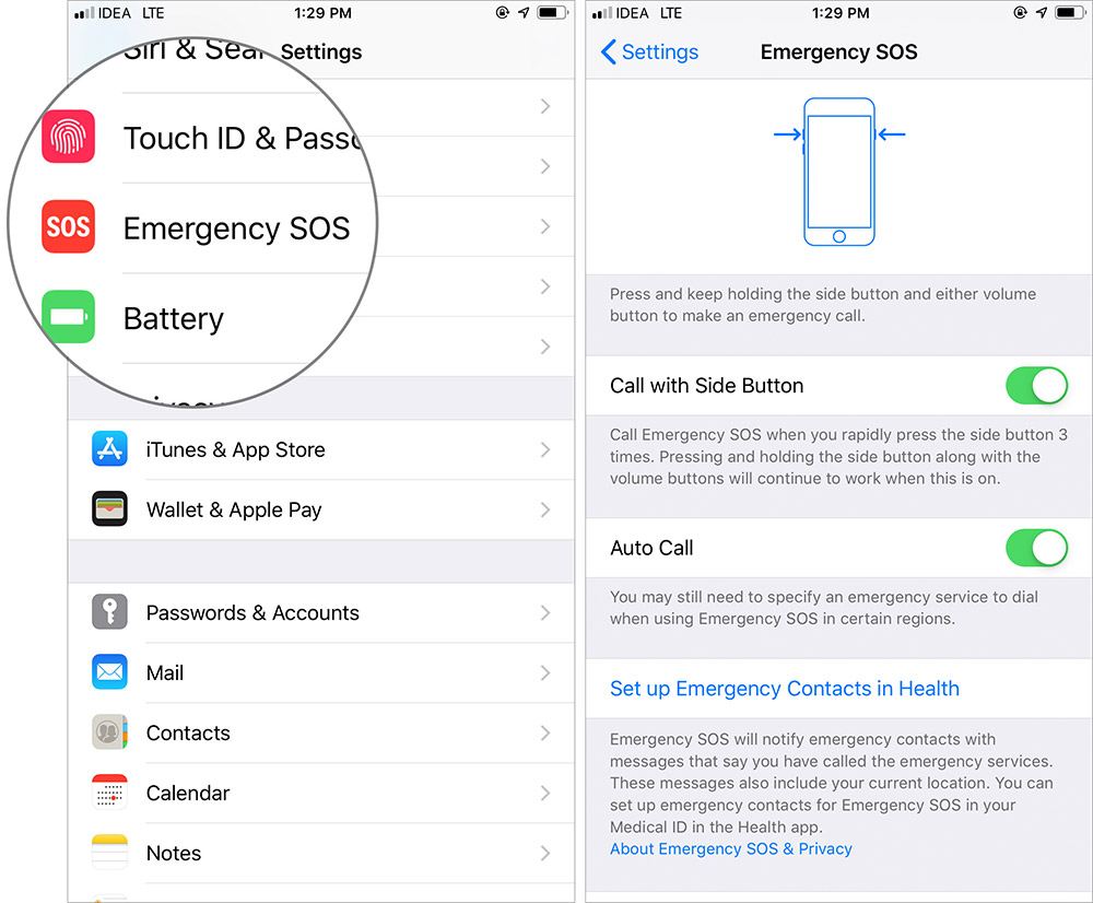 Set Emergency SOS on iPhone
