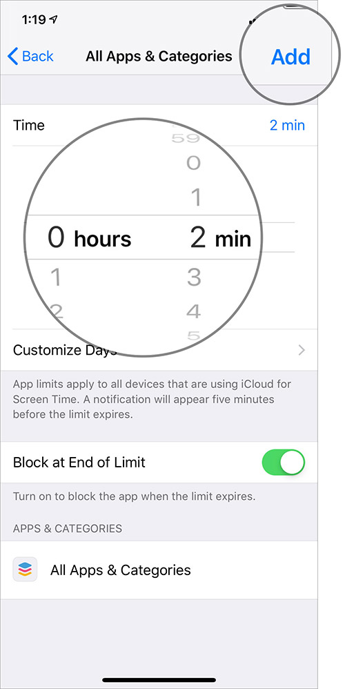 Set Time Limit for All Apps in iOS 12 Screen Time