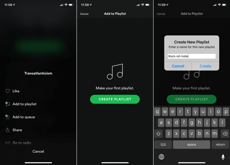 Spotify Create New Playlist