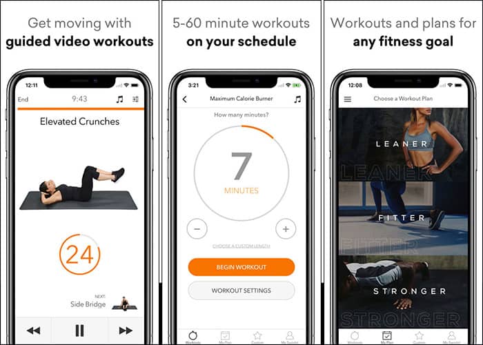 Sworkit iPhone App Screenshot