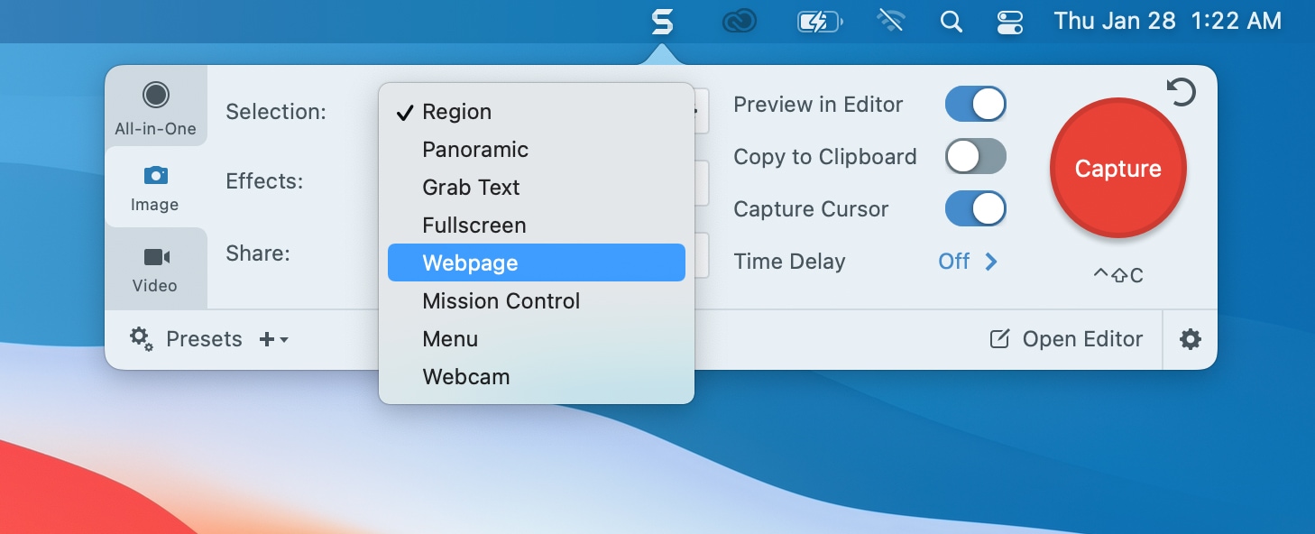 Take Screenshots with Snagit