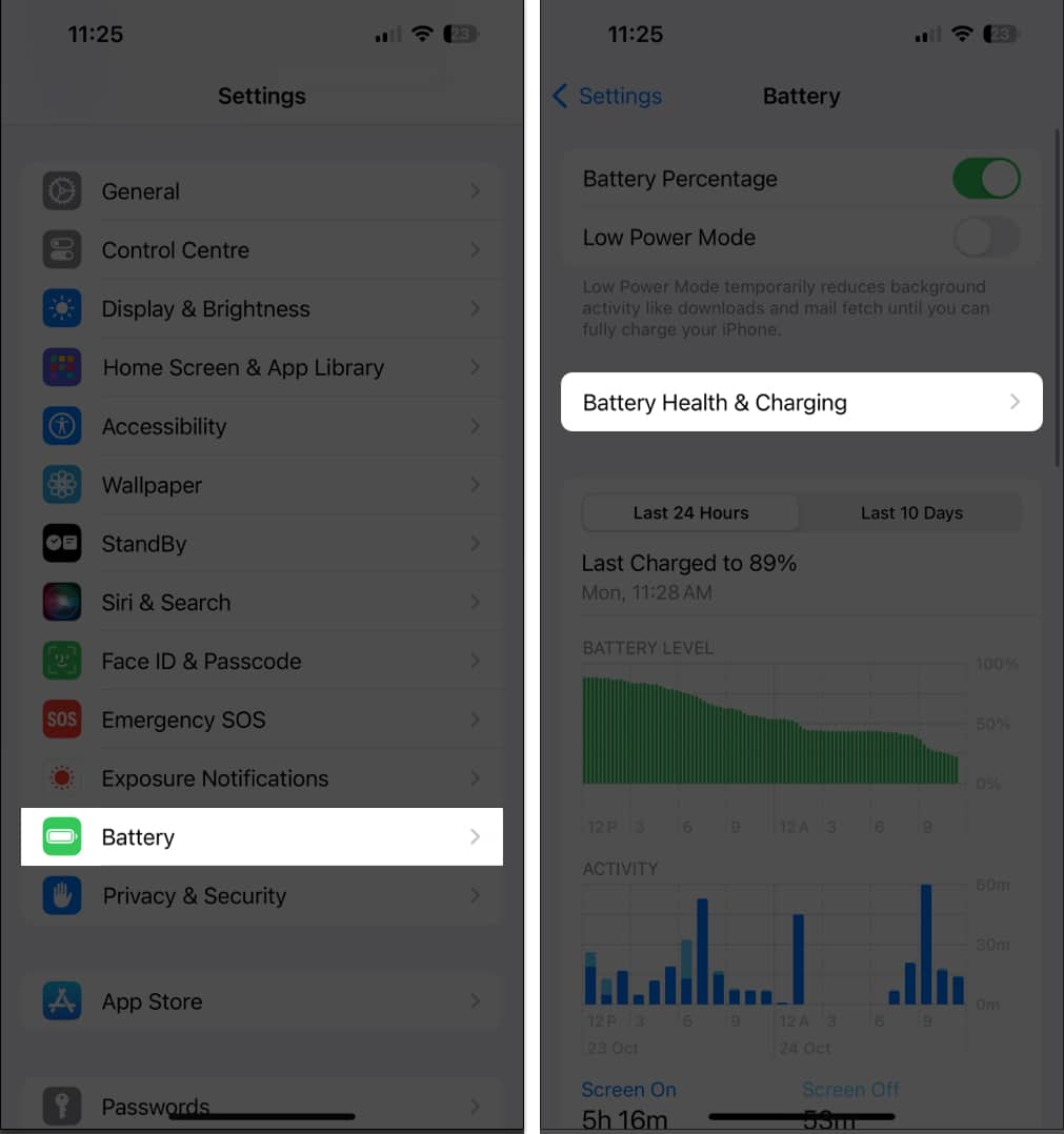 Tap Battery, Battery Health & Charging