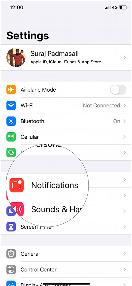Tap on Notifications to Setup Siri to Announce Messages in iOS 13