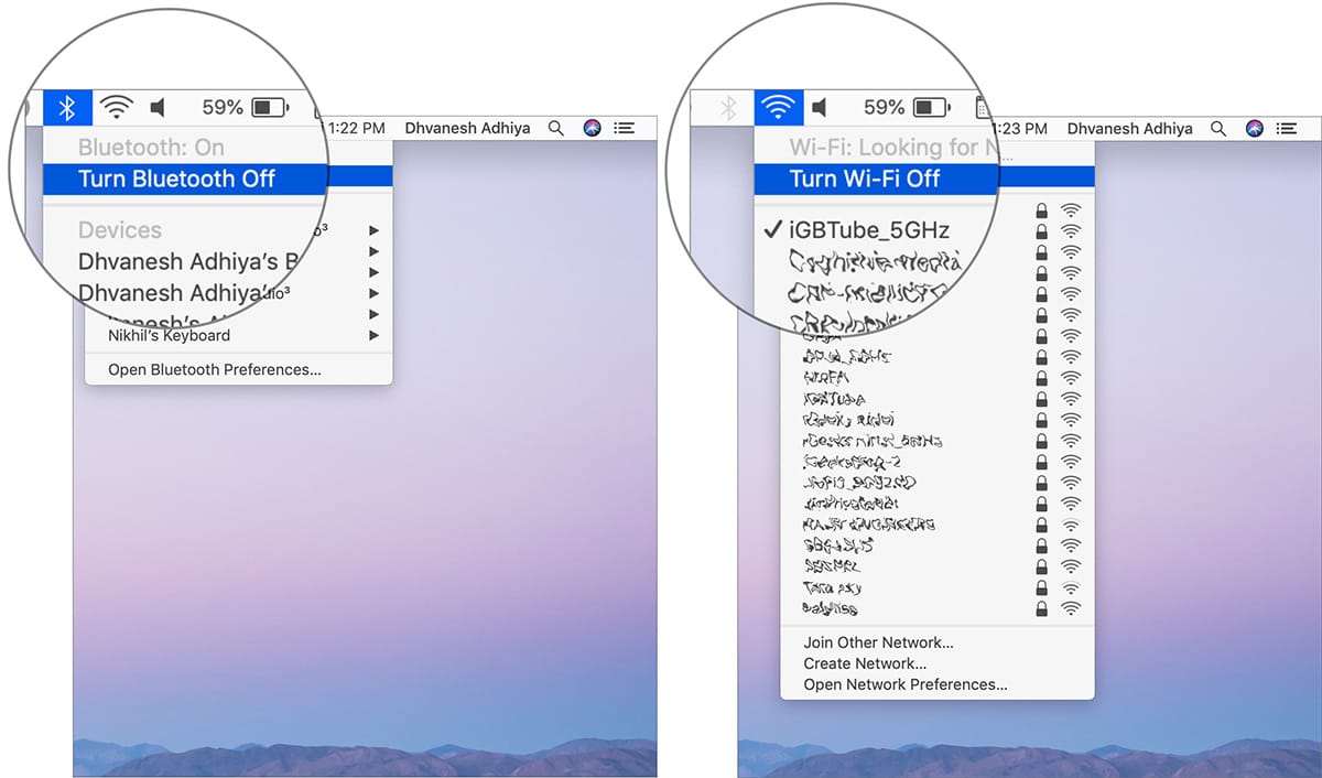 Turn Off Bluetooth And WiFi on Mac
