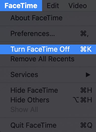 Turn Off FaceTime on Mac