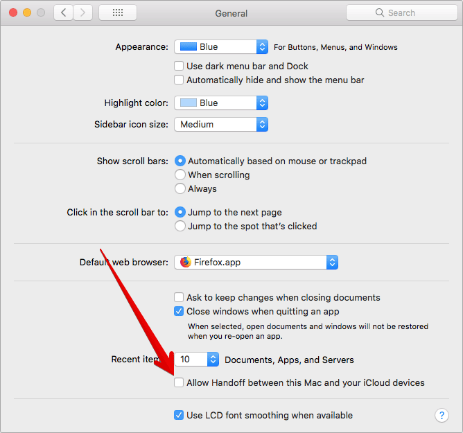 Turn Off Handoff on Mac