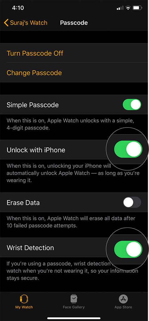 unlock phone with apple watch