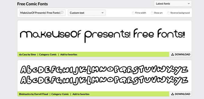 Urbanfont Free fonts website