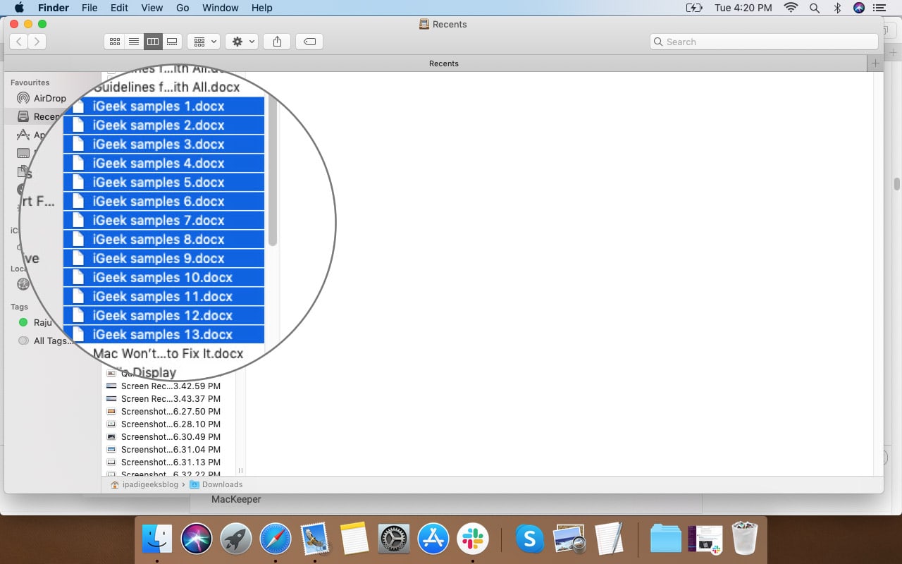 View Changes in File Name on Mac Finder App