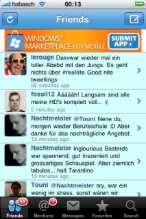 WiMo ads on iPhone