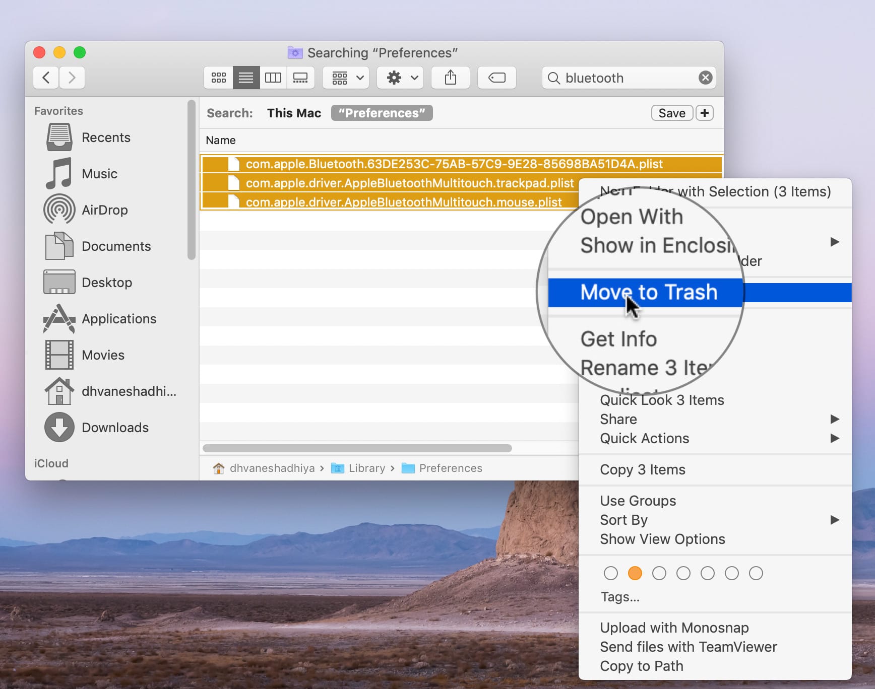 Wipe Out All The Bluetooth Files on Mac