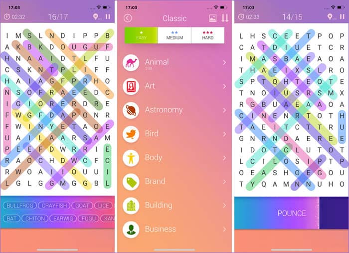 Word Search Pro Word Game iPhone and iPad App Screenshot