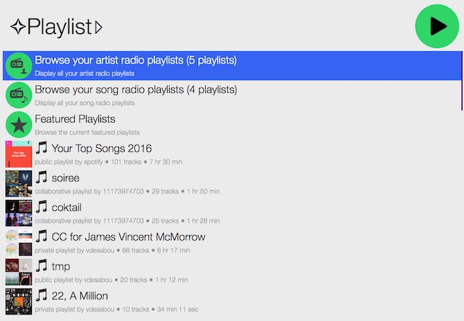 Spotify workflow for Alfred