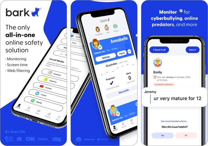 Bark iPhone and iPad Parental Control App Screenshot