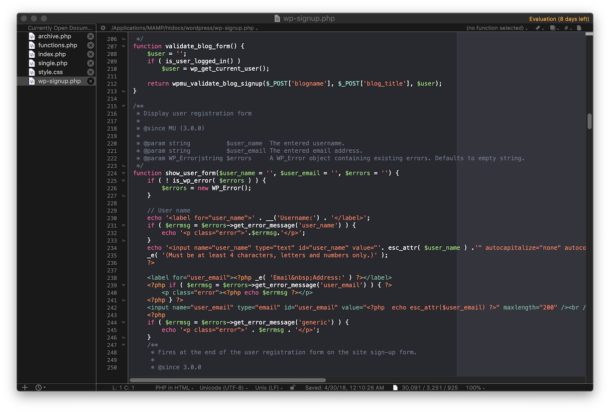 BBEdit dark color scheme 1