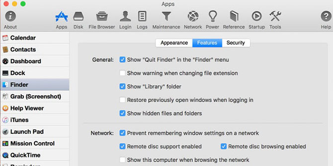 MacPilot settings in action