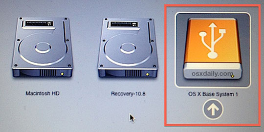 Boot from the Mavericks installer