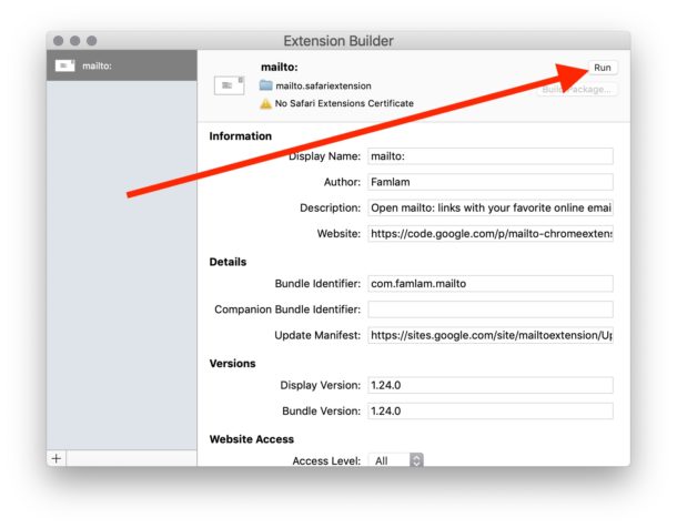 mac os safari extensions do not show