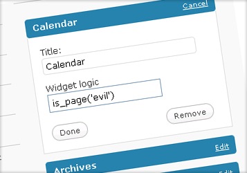 WordPress widgets
