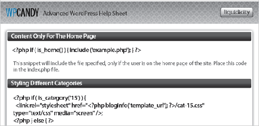 Advanced WordPress Cheat Sheet