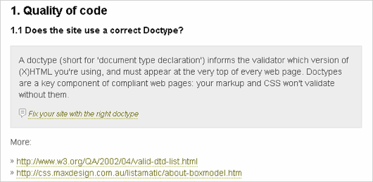 Web Standards Checklist
