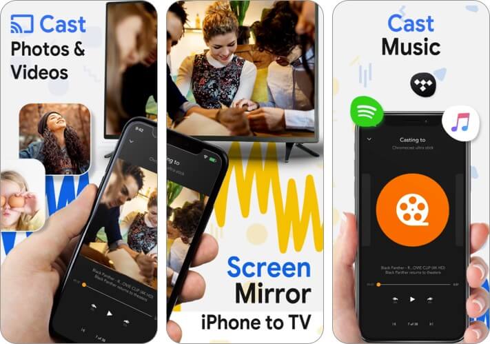 Chromecast Streamer Screen Mirroring iPhone and iPad App Screenshot