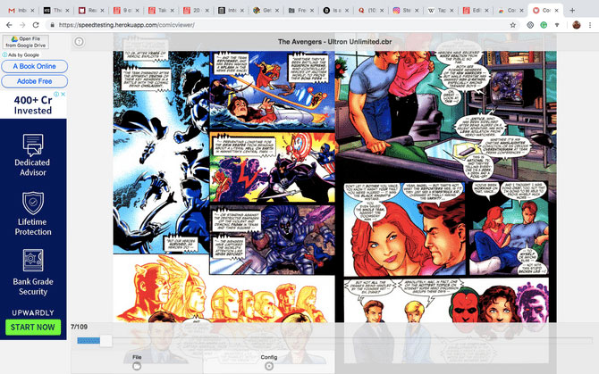 CBR comic book reader chrome extension