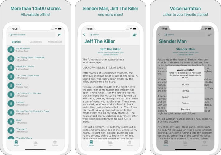 Creepypasta iPhone App Screenshot