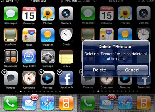 delete apps