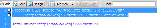 Conform to XHTML 1.0 Strict Doctype