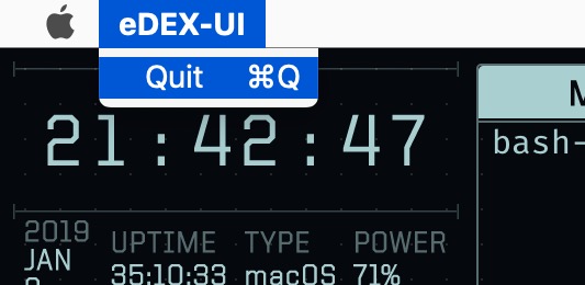 eDEX-UI on Mac