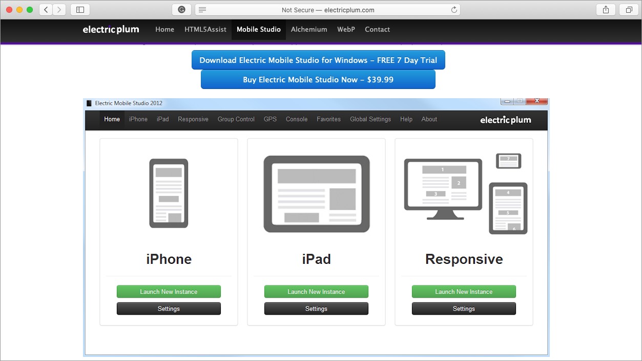 electric mobile studio ios emulator for mac and windows pc