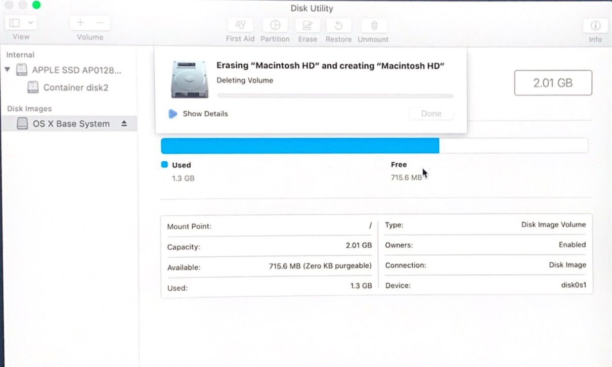 Erasing Mac hard drive