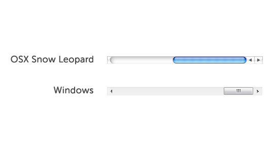osx vs. windows scrollbars