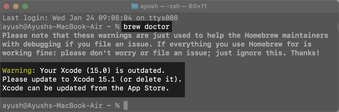 fix homebrew errors