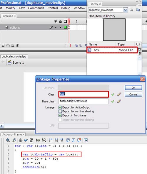 Duplicate MovieClips AS3