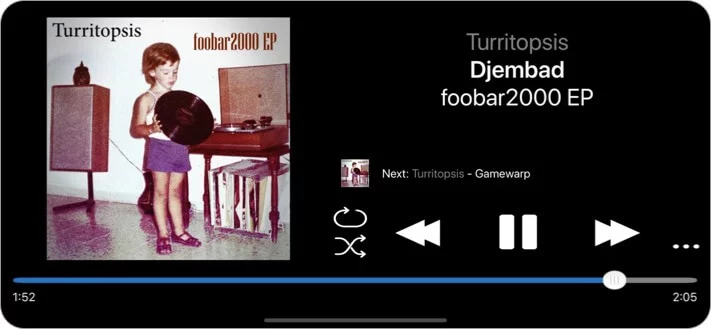 foobar2000 music player app for iPhone and iPad screenshot